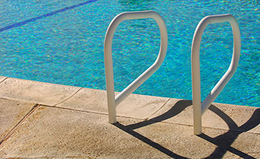 public pool with ladder